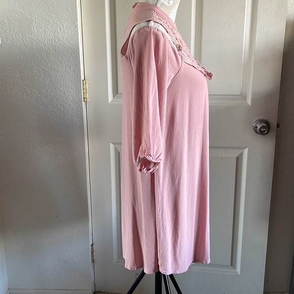 As U Wish Long Sleeve Laced Top Mini Dress 👗 In Excellent Condition - Picture 2 of 4